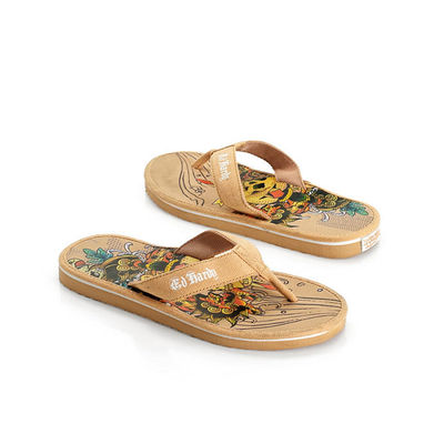 Вьетнамки Ed Hardy, цвет цвет светло-бежевый