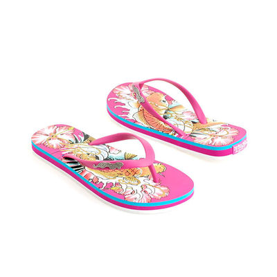 Вьетнамки Ed Hardy, цвет цвет розовый