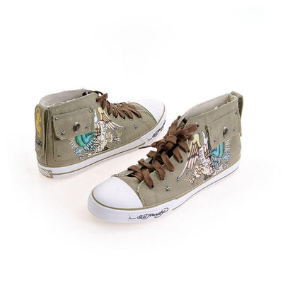 Кеды Ed Hardy, цвет цвет хаки
