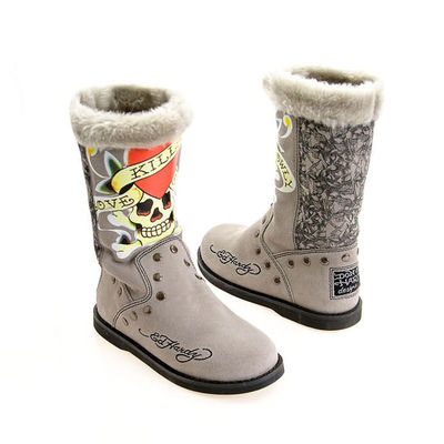 Сапоги Ed Hardy, цвет цвет серый