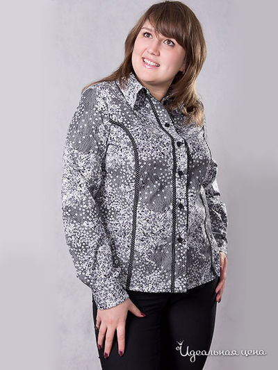 Блузка Wisell, цвет цвет черный / белый