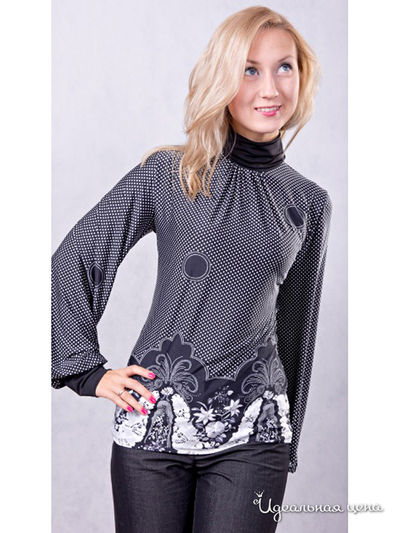 Блузка Wisell, цвет цвет черный / белый