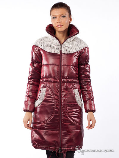 Полупальто French Fries, цвет цвет бордовый