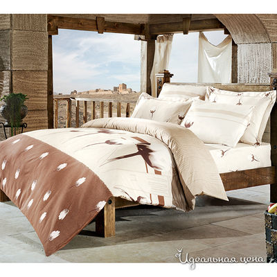 Комплект постельного белья Issimo &quot;KARYA&quot;, цвет коричневый, 2-х спальный евро
