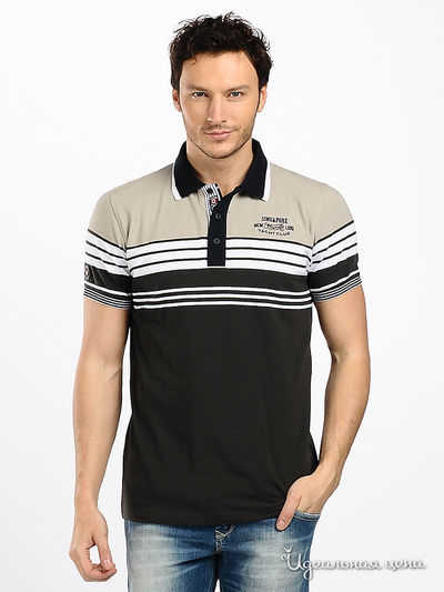 Футболка-поло Marville, цвет цвет хаки / белый