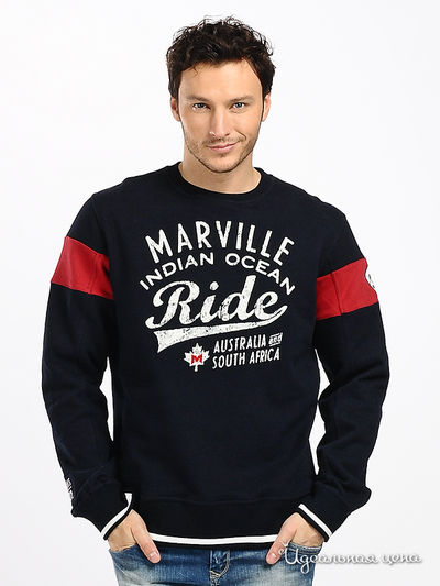 Толстовка Marville, цвет цвет синий / красный