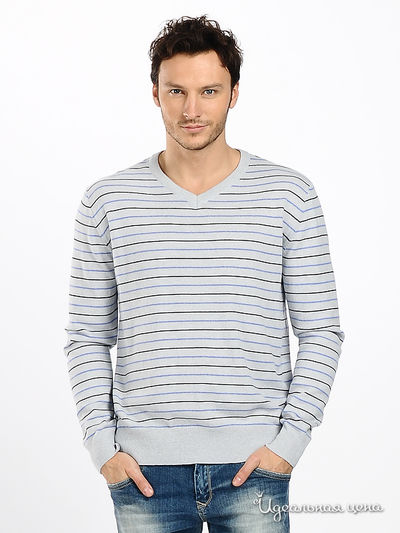 Джемпер Total Look, цвет цвет серый / принт полоска