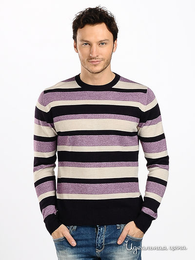 Джемпер Total Look, цвет цвет серо-сиреневая полоска