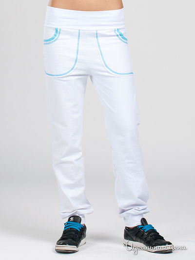 Брюки Curly House, цвет цвет белый / голубой
