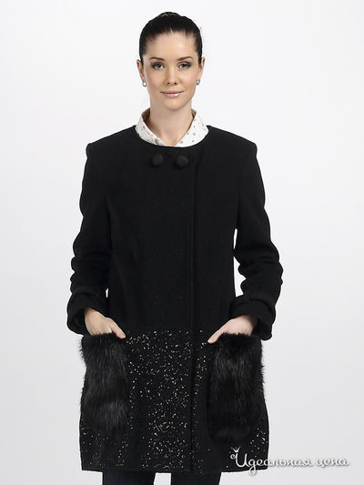 пальто LoveSexMoney, цвет цвет черный