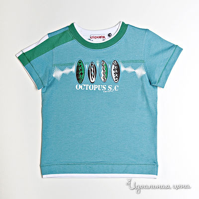Футболка Krickets, цвет цвет голубой / зеленый