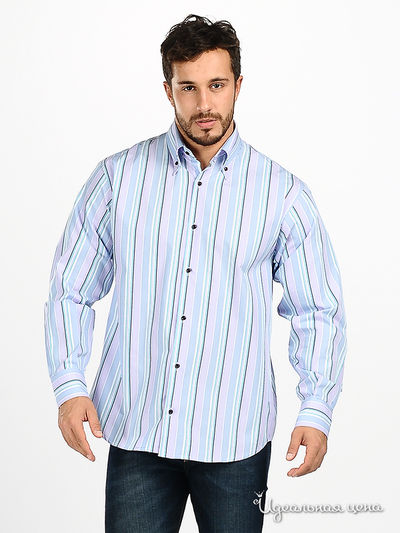 рубашка Blend&Joop, цвет цвет сиренево-голубой