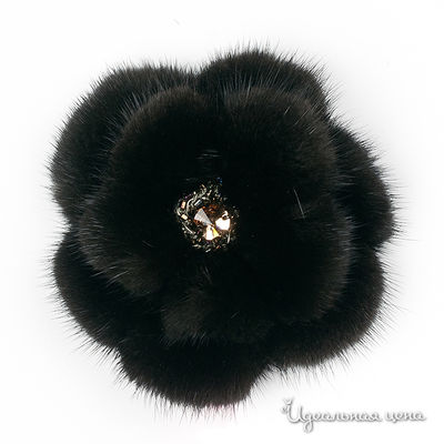 брошь Русский мех, цвет цвет черный