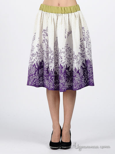 Юбка Marmalade, цвет цвет белый / фиолетовый / зеленый