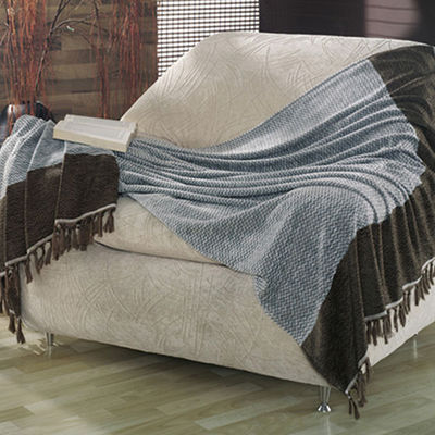 Накидка Issimo, цвет цвет голубой / коричневый