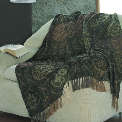 Шаль Issimo, цвет цвет зеленый / фиолетовый