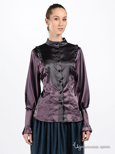 Блузка Marmalade, цвет цвет серый / темно-бордовый