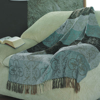 Шаль Issimo, цвет цвет бирюзовый / коричневый