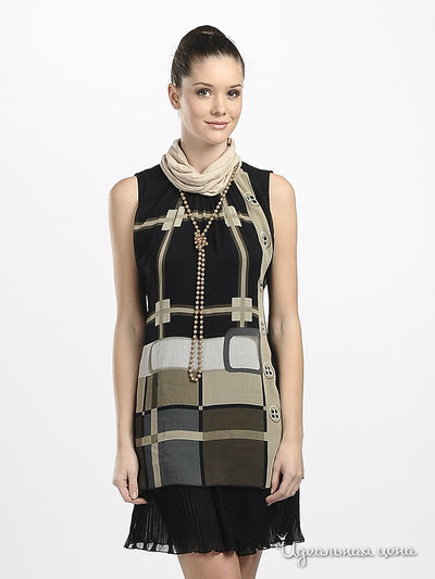 Платье Rinascimento, цвет цвет черный / бежевый