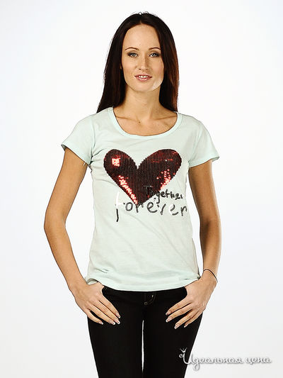Футболка American brands, цвет светло-бирюзовый(сердце)