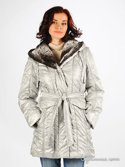 Полупальто FRANCO VELLO&INVOLO, цвет цвет серебристый