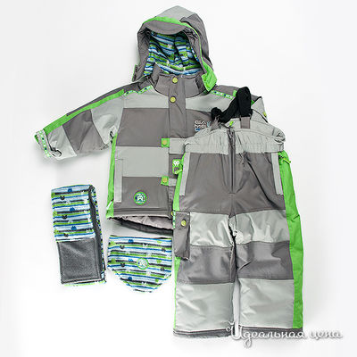 Комплект Deux par Deux, цвет цвет серый / салатовый