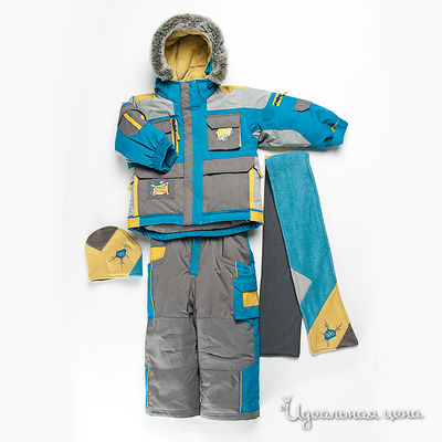 Комплект Deux par Deux, цвет цвет голубой / серый