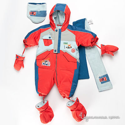 Комплект Deux par Deux, цвет цвет красный / серый