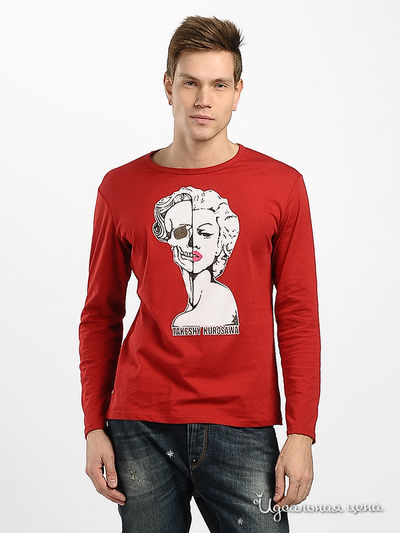 Лонгслив Takeshy Kurosawa, цвет цвет красный