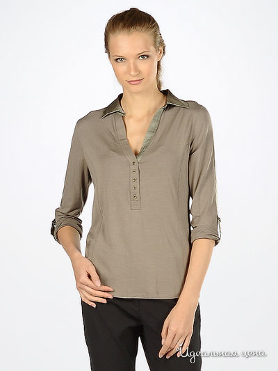 Блузка Olsen, цвет цвет темно-серый