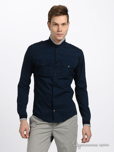 рубашка Takeshy Kurosawa, цвет цвет темно-синий