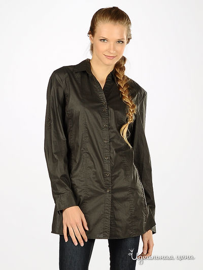 Блузка Olsen, цвет цвет темно-серый