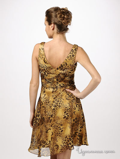 Платье Aftershock женское, цвет золотой / принт леопард