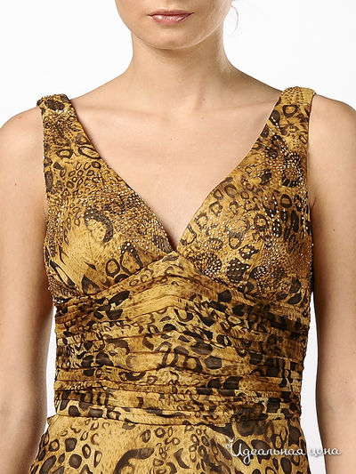 Платье Aftershock женское, цвет золотой / принт леопард