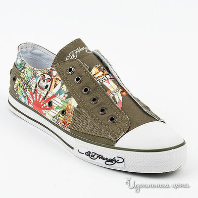 Кеды Ed Hardy, цвет цвет хаки