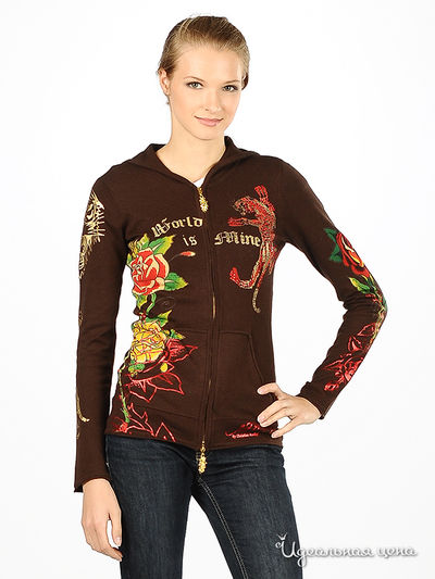 Олимпийка Ed Hardy, цвет цвет темно-коричневый