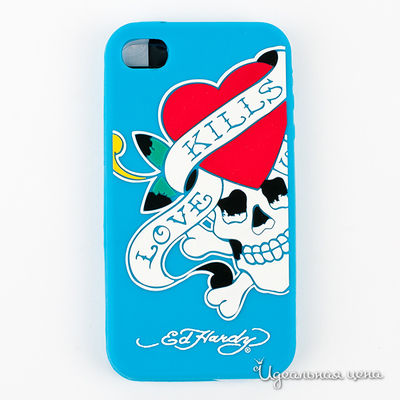 Чехол Ed Hardy, цвет цвет голубой