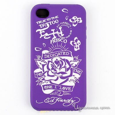 Чехол Ed Hardy, цвет цвет фиолетовый/белый