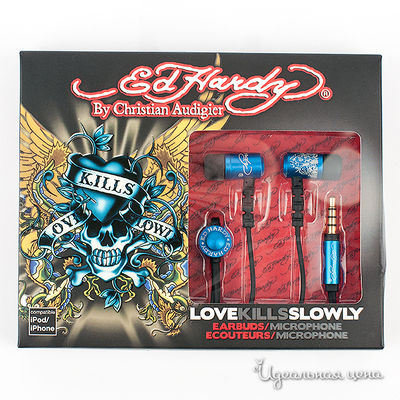 Наушники Ed Hardy, цвет цвет синий