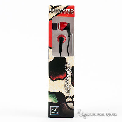 Наушники Ed Hardy, цвет цвет красный