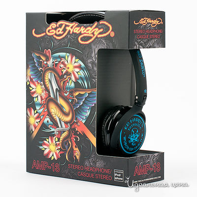 Наушники Ed Hardy, цвет цвет черный/синий
