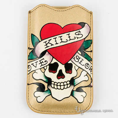 Чехол Ed Hardy, цвет цвет золотистый