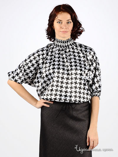 Блузка MadamT, цвет цвет черный / белый