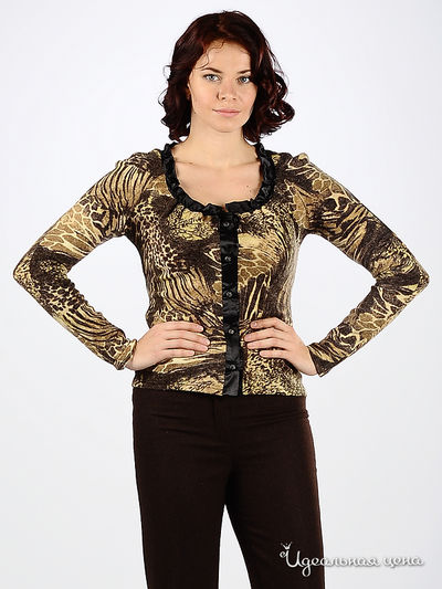 Блузка MadamT, цвет цвет коричневый