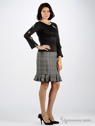 Блузка MadamT, цвет цвет черный