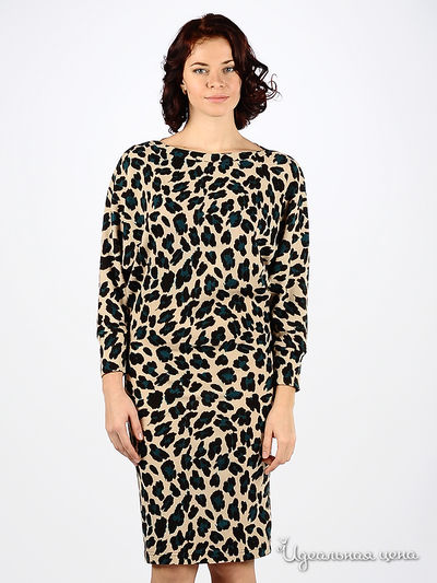 Платье MadamT, цвет цвет бежевый / бирюзовый