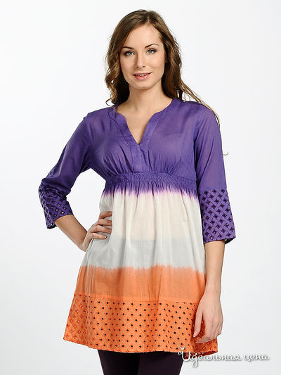 Туника Massana, цвет цвет фиолетовый / белый / оранжевый