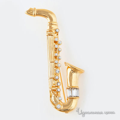 брошь Inesse M, цвет цвет золото / белый