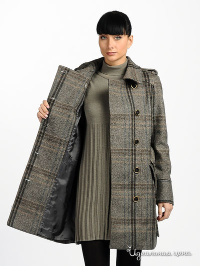 Пальто Cristina Gavioli женское, цвет серо-коричневый