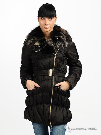 Пуховик Cristina Gavioli, цвет цвет темно-коричневый